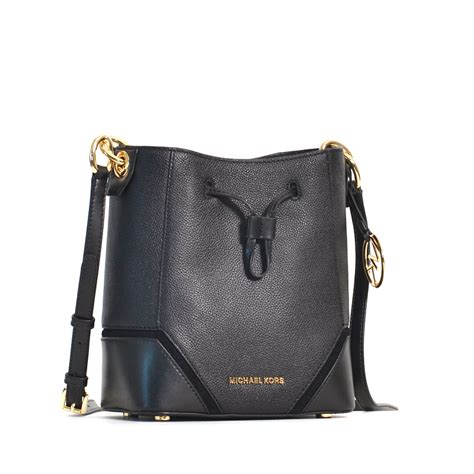 michael kors nicole small bucket leather drawstring bag crossbody bag|Nicole Large Logo Crossbody Bag .